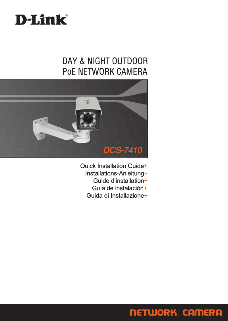 Image de la première page du manuel de l'appareil DCS-7410