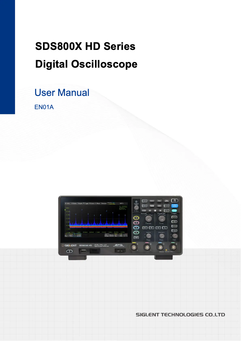 Page n°1 - Manuel utilisateur Siglent SDS814X HD
