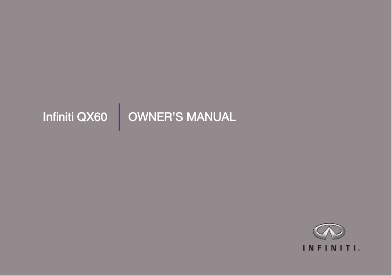 Page n°1 - Manuel utilisateur Infiniti QX60 (2021)