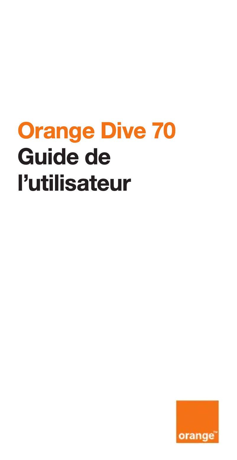Image de la première page du manuel de l'appareil Dive 70