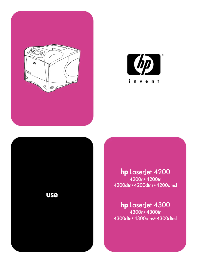 Page n°1 - Manuel utilisateur HP LaserJet 4300n