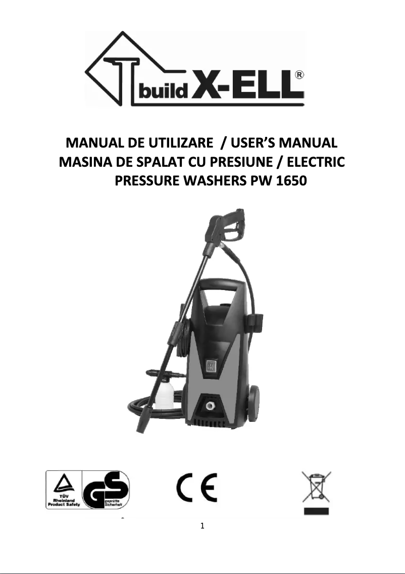 Image de la première page du manuel de l'appareil PW 1650