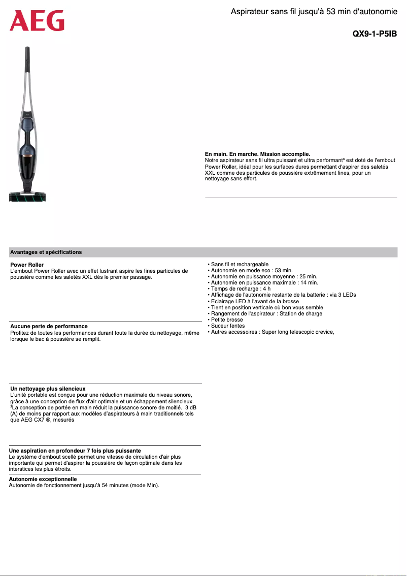 Image de la première page du manuel de l'appareil QX9-1-P5IB