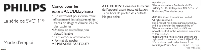 Image de la première page du manuel de l'appareil SVC1119M