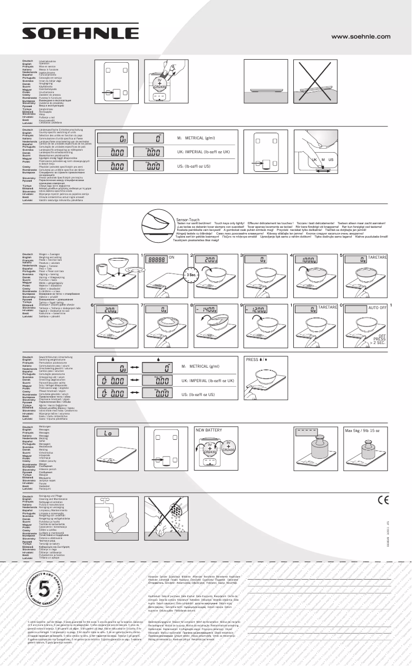Page n°1 - Manuel utilisateur Soehnle Page Evolution 66177