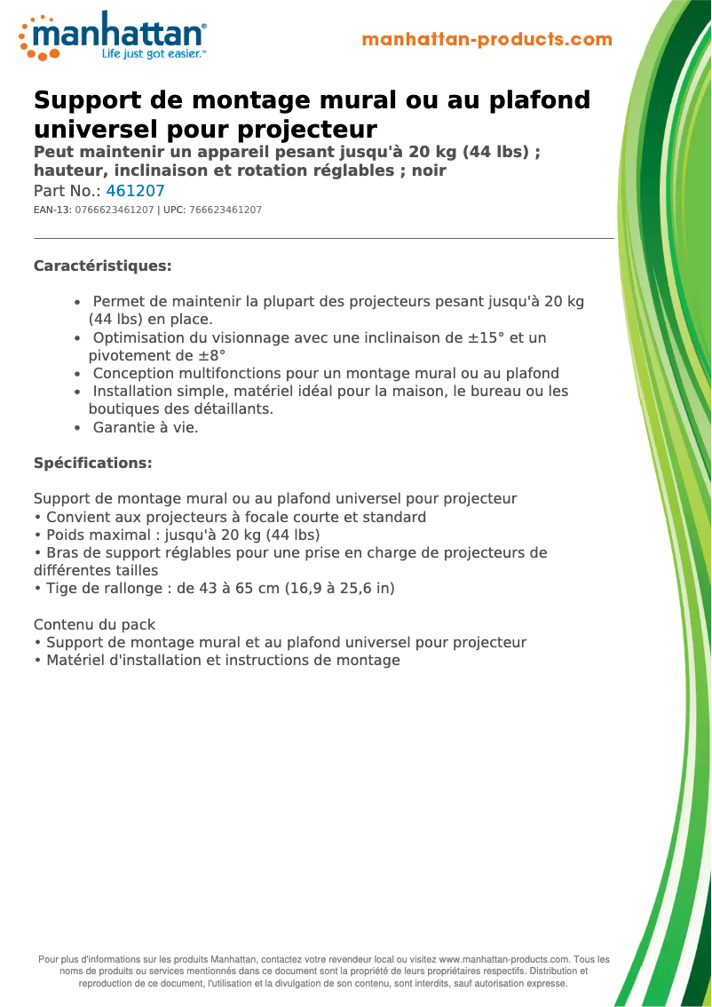 Image de la première page du manuel de l'appareil 461207