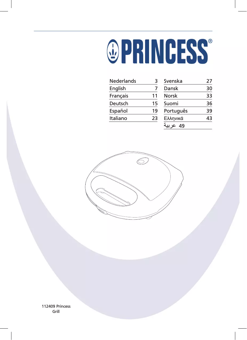 Página 1 del manual Manual de usuario Princess Grill 112409