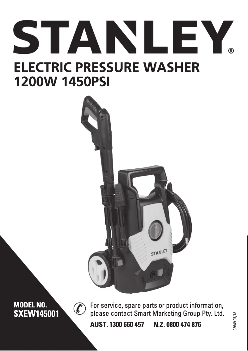 Page 1 de la notice Manuel utilisateur Stanley SXEW145001
