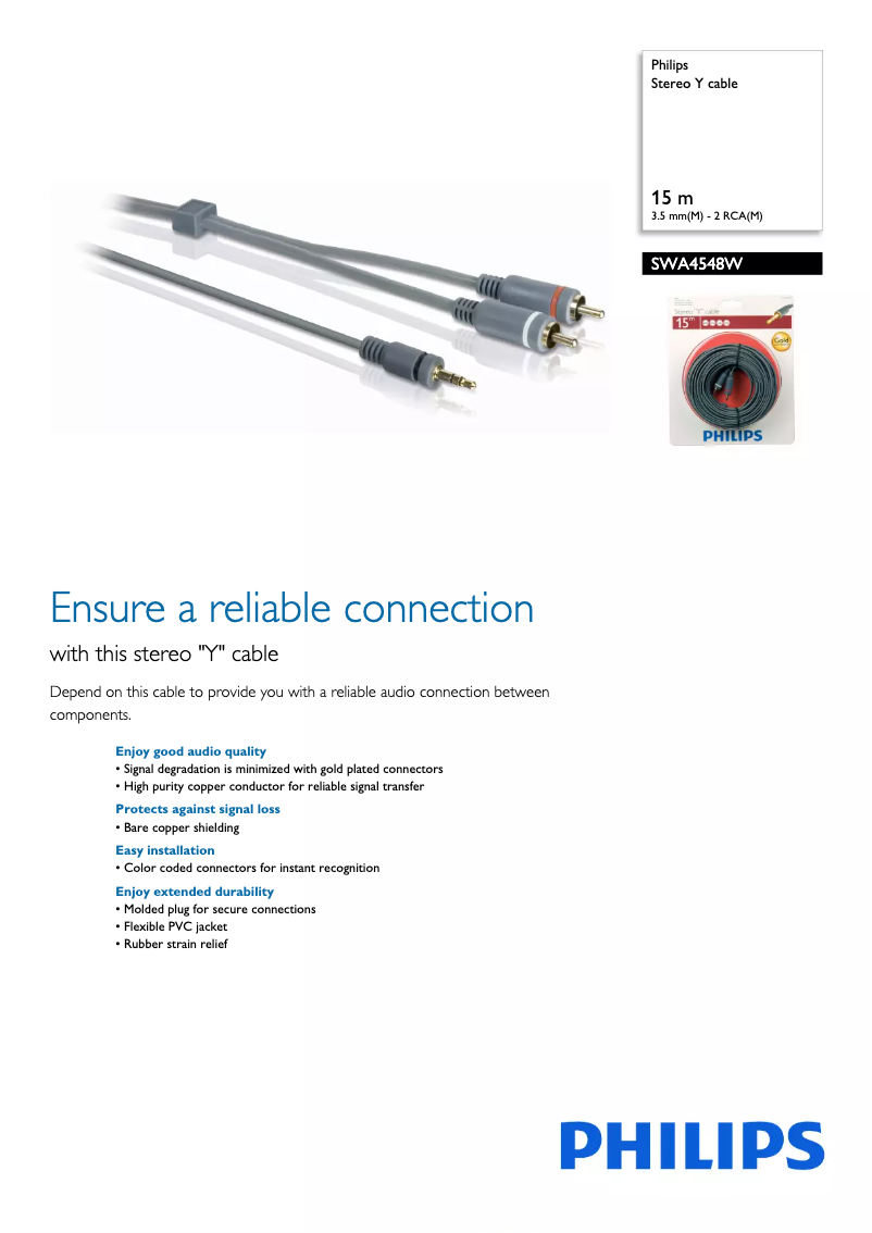 Image de la première page du manuel de l'appareil SWA4548W