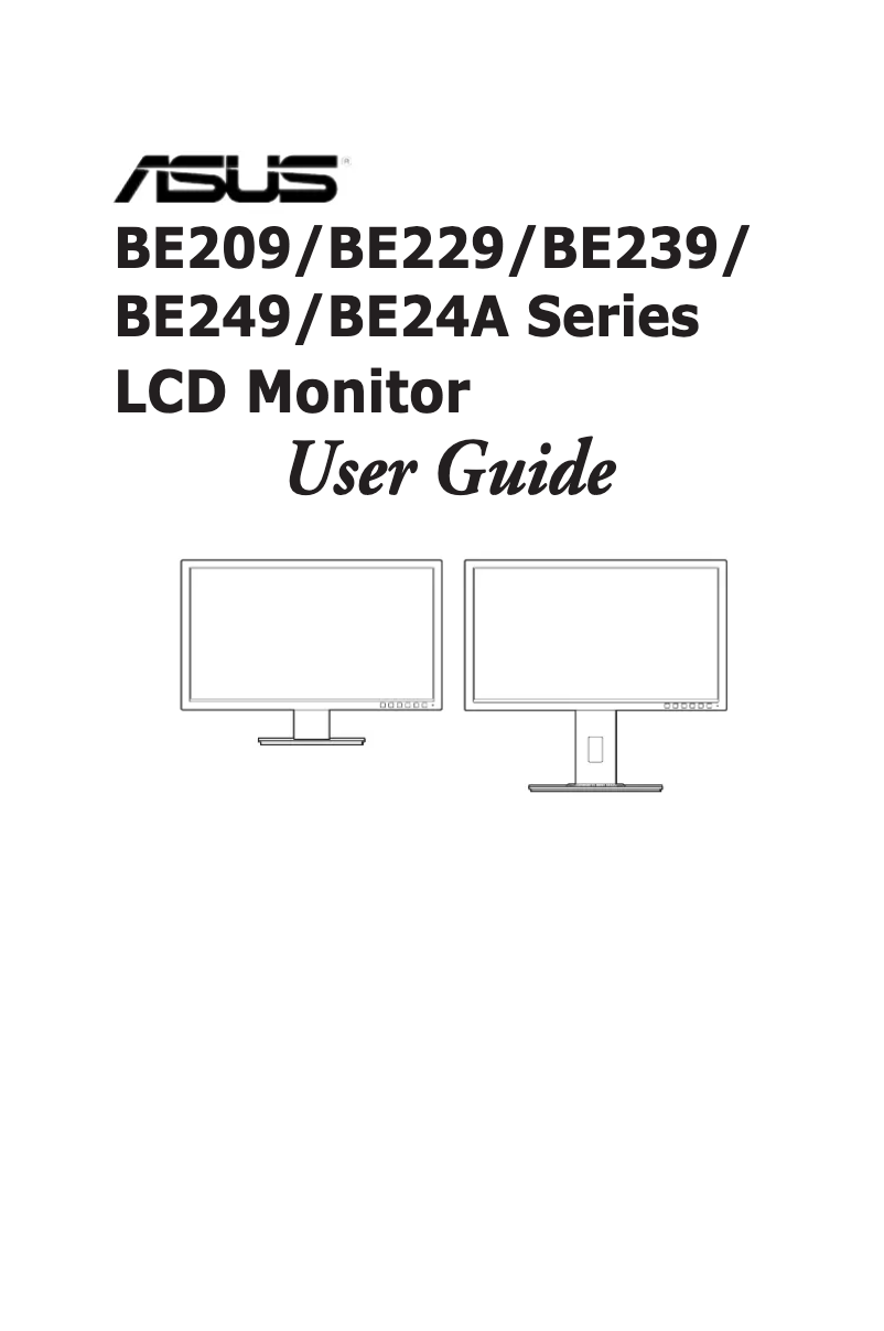 Page n°1 - Manuel utilisateur Asus BE239QLB-G
