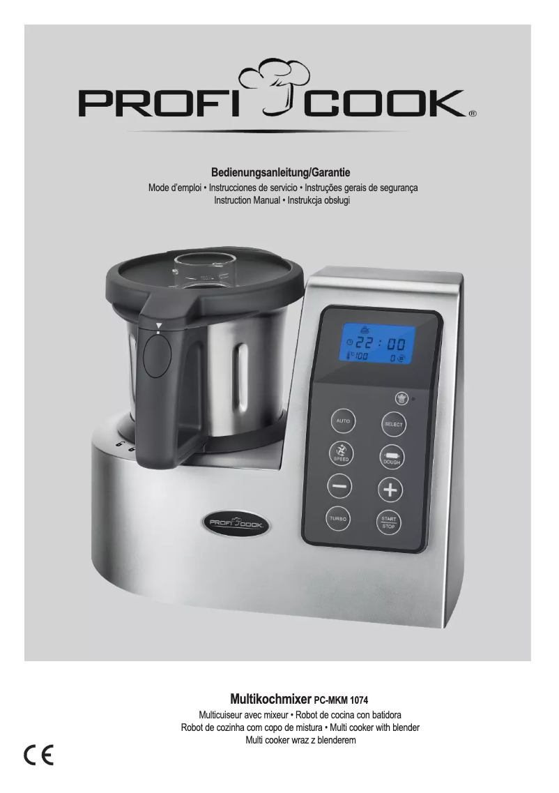 Page 1 de la notice Manuel utilisateur ProfiCook PC-MKM 1074