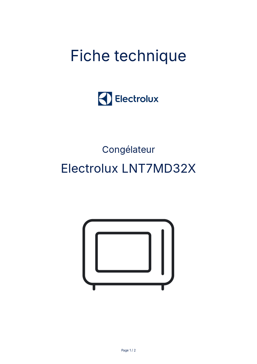 Image de la première page du manuel de l'appareil LNT7MD32X