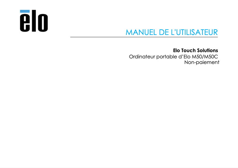 Image de la première page du manuel de l'appareil M50