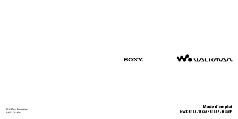 Página 1 del manual Manual de usuario Sony Walkman NWZ-B133