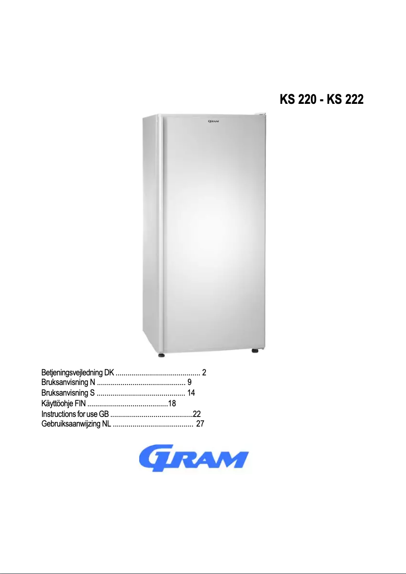 Page n°1 - Manuel utilisateur Gram KS220