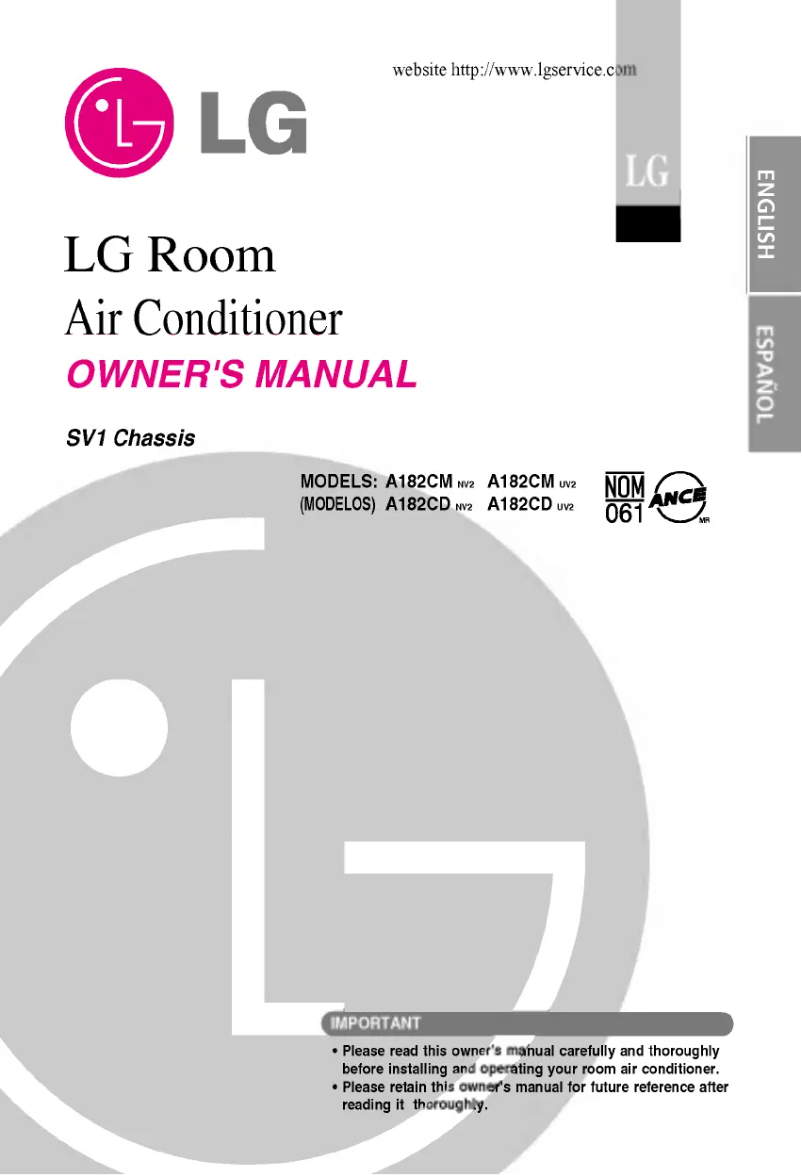 Image de la première page du manuel de l'appareil LS-C182VDL2