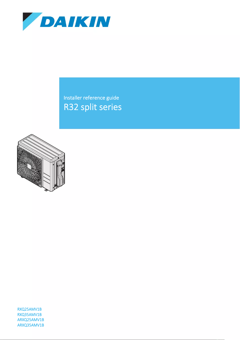 Page 1 de la notice Manuel utilisateur Daikin ARXQ35AMV1B