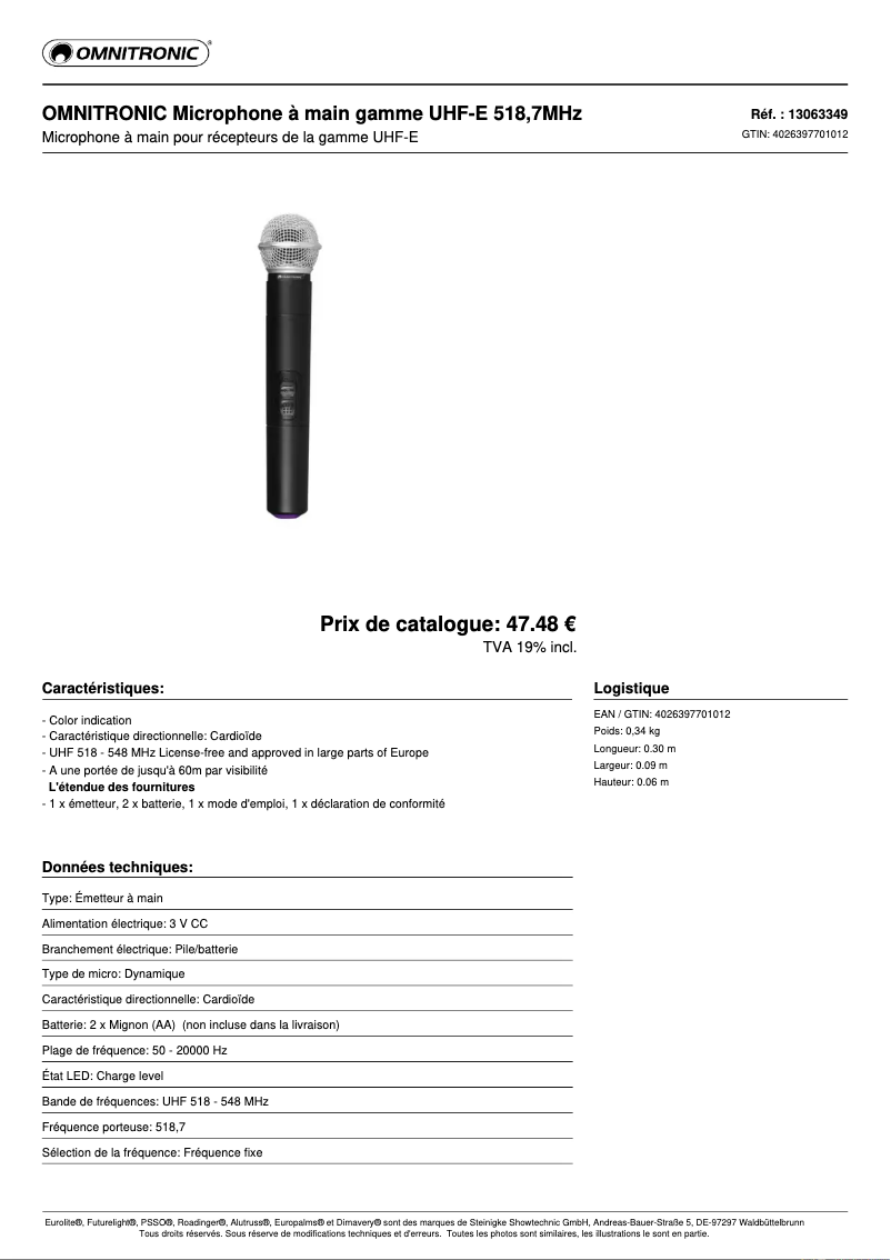 Image de la première page du manuel de l'appareil E 518