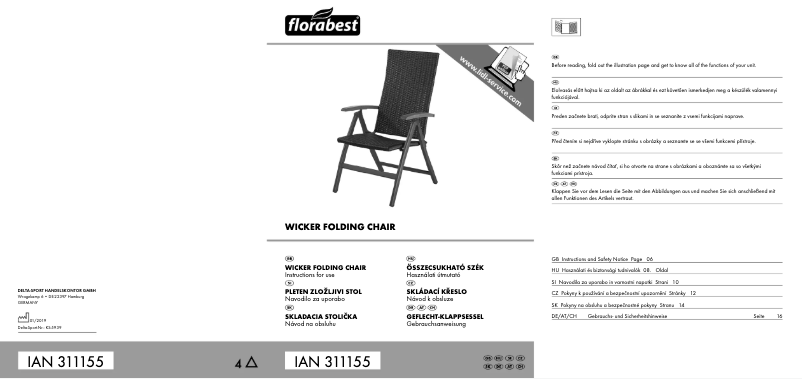 Page 1 de la notice Manuel utilisateur Florabest IAN 311155