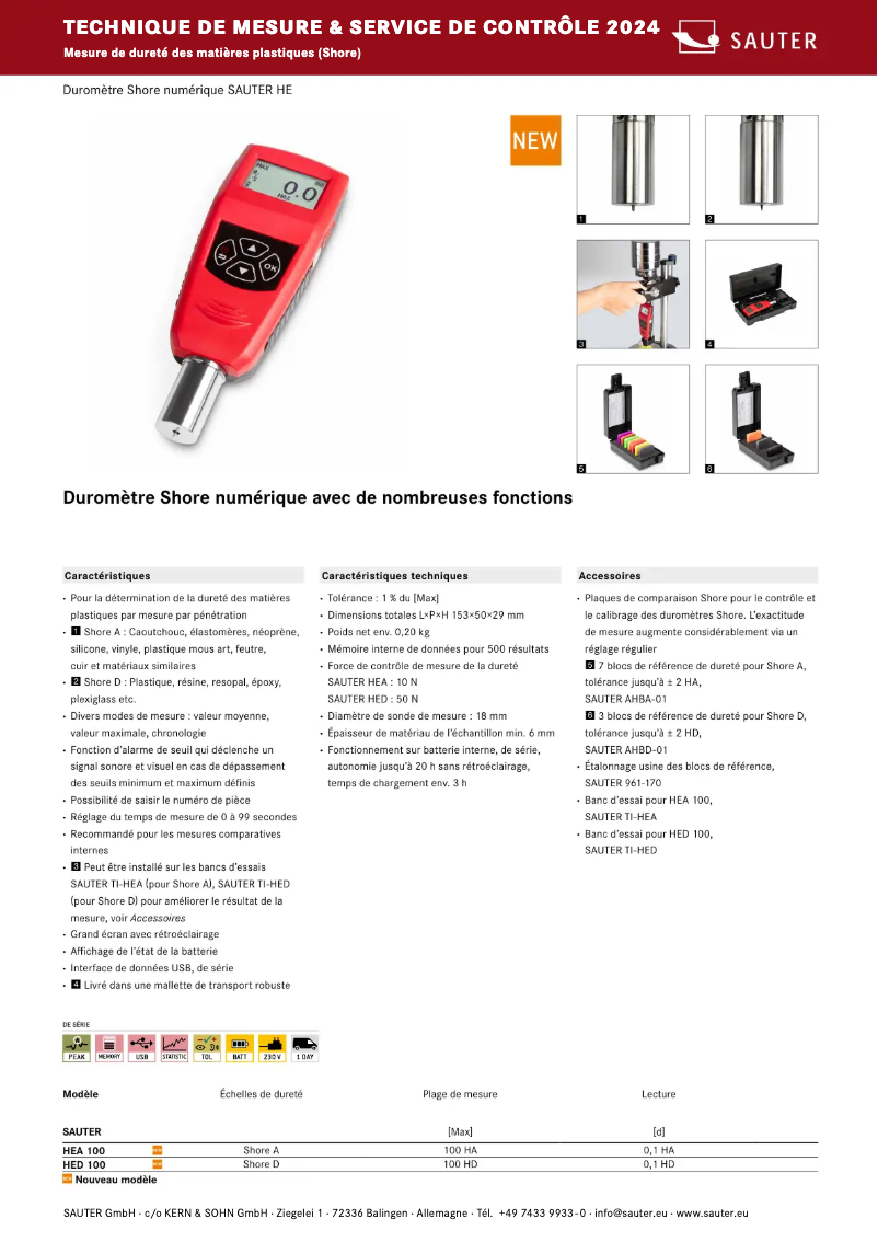 Page 1 de la notice Brochure Kern HEA 100