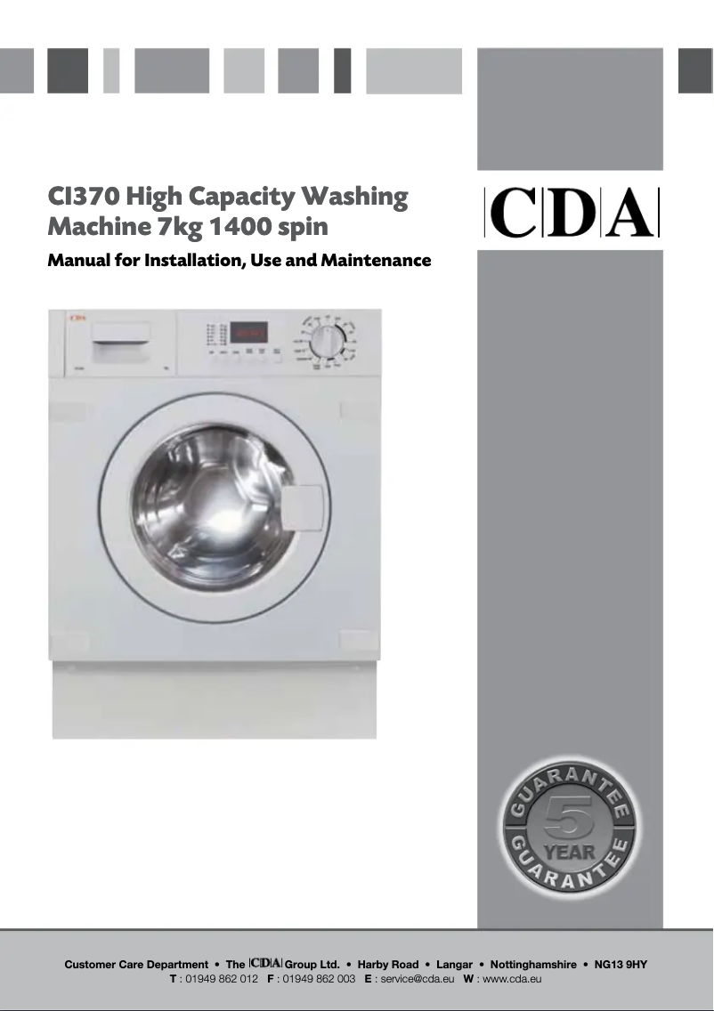 Page n°1 - Manuel utilisateur CDA CI370