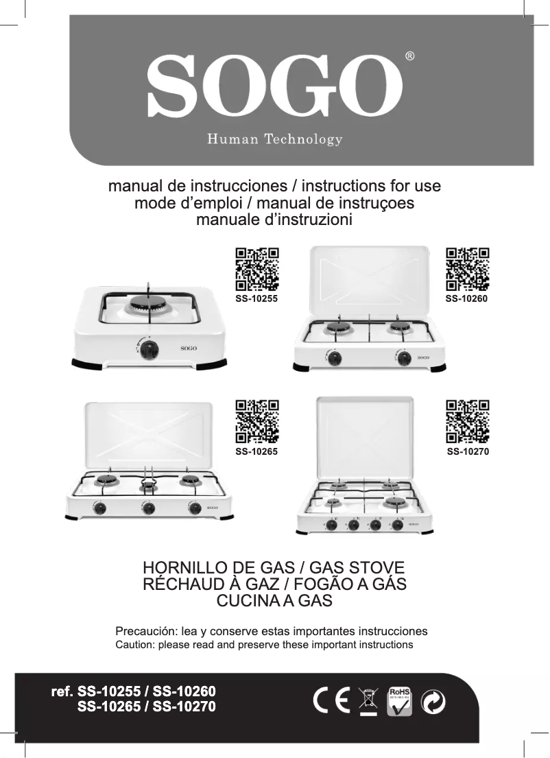 Image de la première page du manuel de l'appareil COC-SS-10270