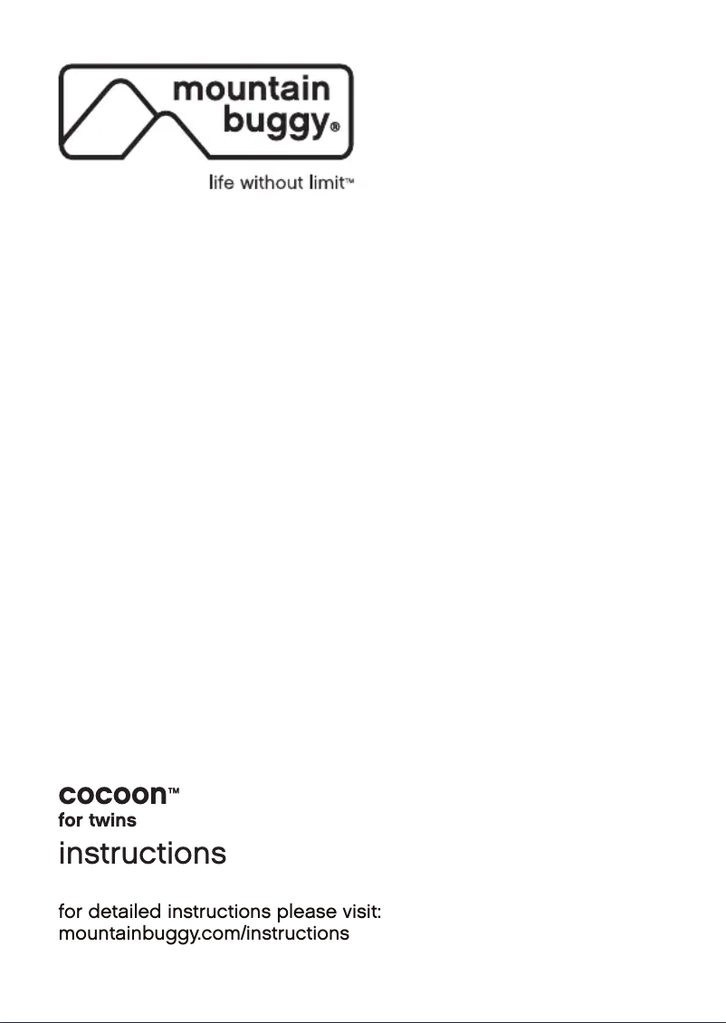 Page n°1 - Manuel utilisateur Mountain Buggy Cocoon