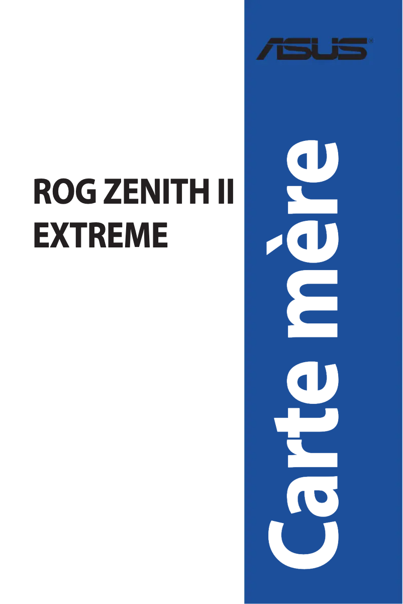 Image de la première page du manuel de l'appareil ROG Zenith II Extreme