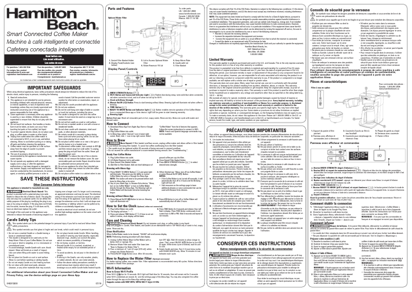 Image de la première page du manuel de l'appareil 49350