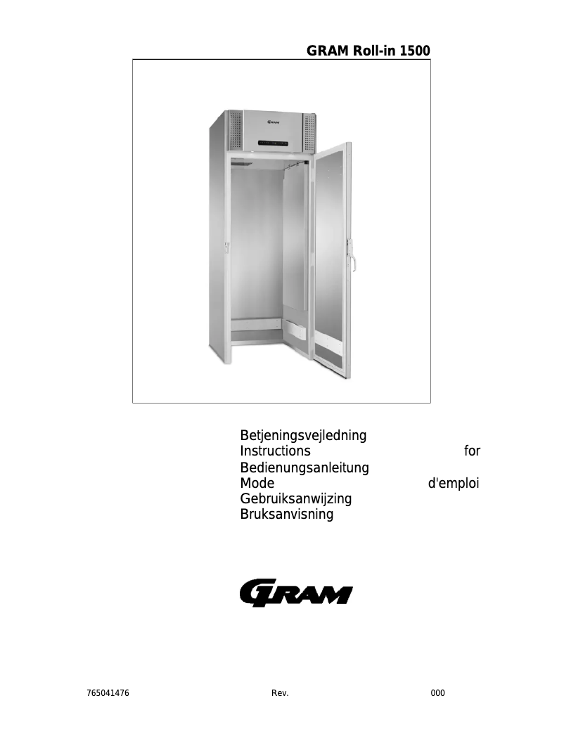 Image de la première page du manuel de l'appareil Roll-in 1500