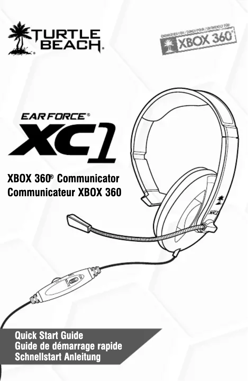 Page 1 de la notice Manuel utilisateur Turtle Beach Earforce XC1