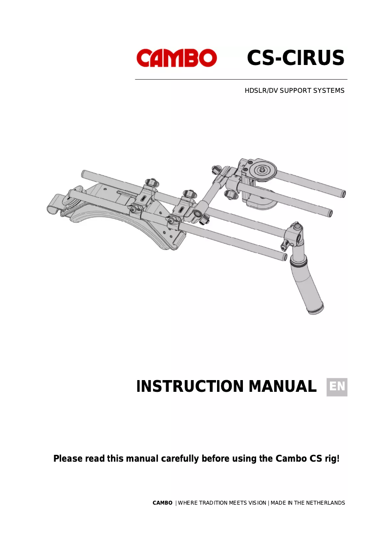 Page n°1 - Manuel utilisateur Cambo CS-CIRUS