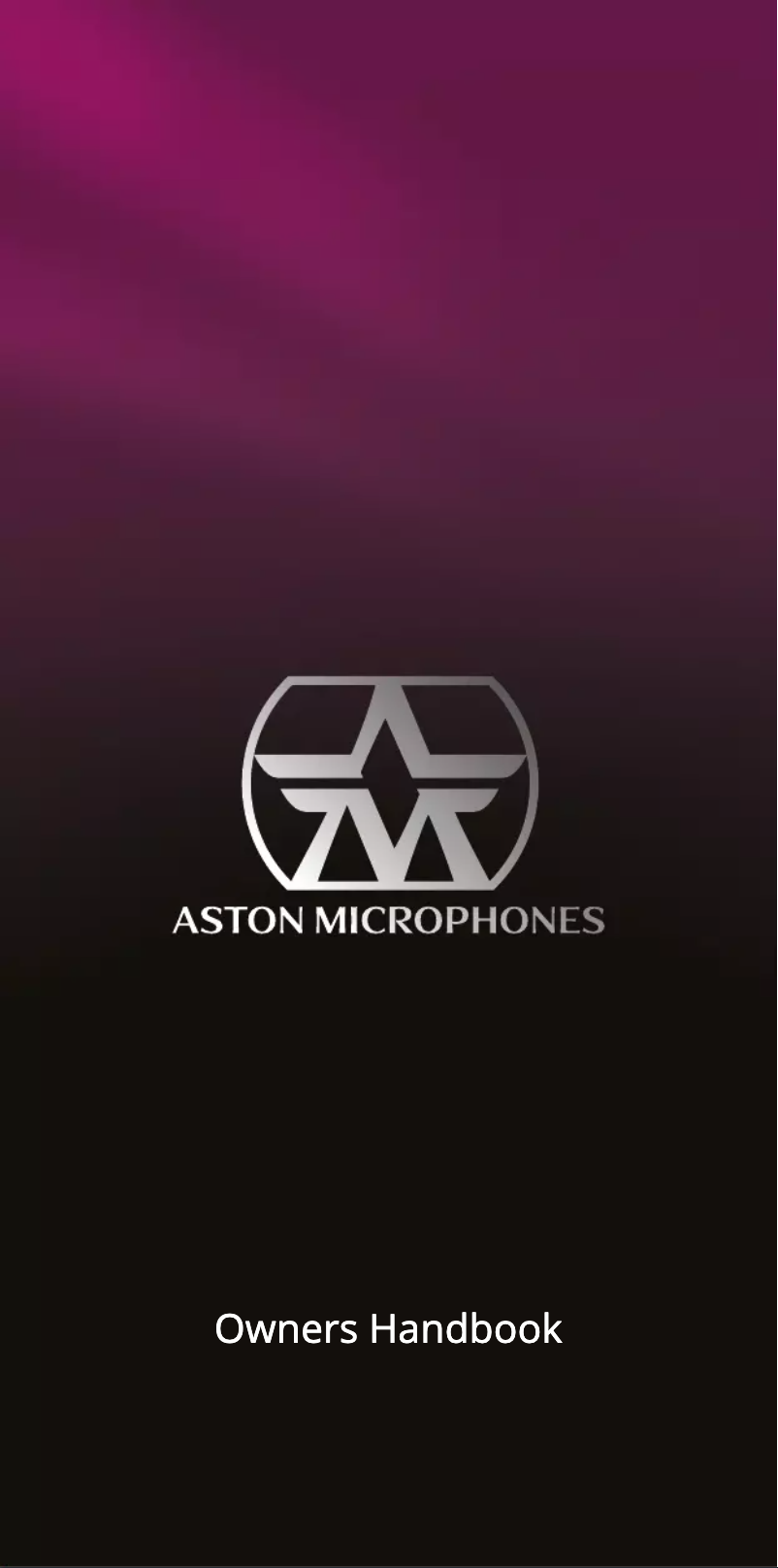 Página 1 del manual Manual de usuario Aston Stealth