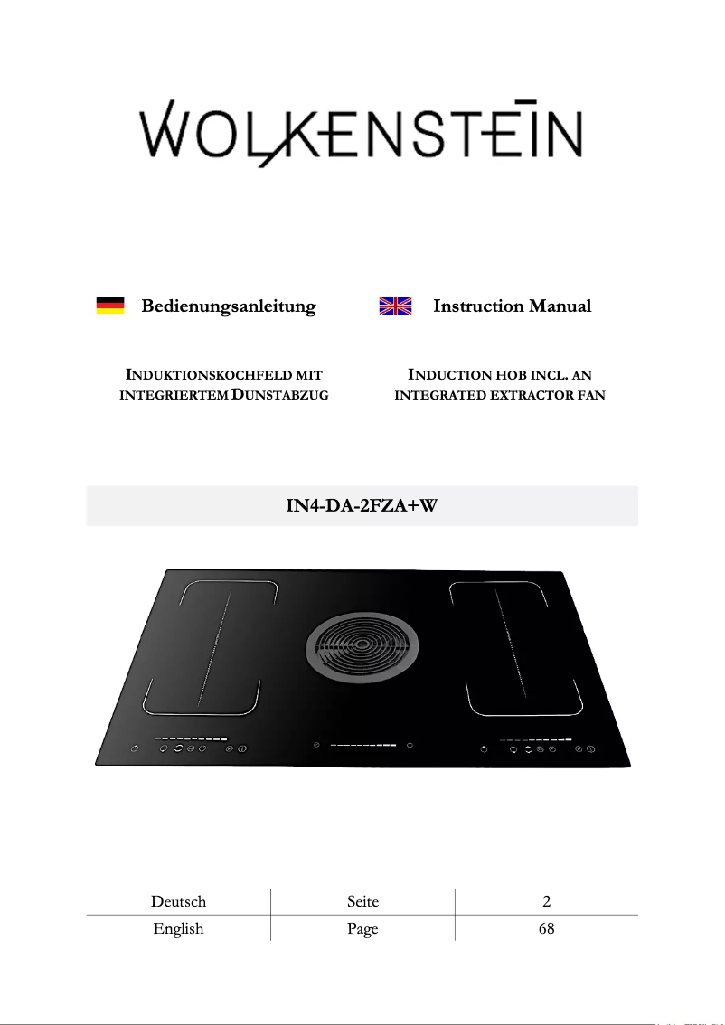 Image de la première page du manuel de l'appareil IN4-DA-2FZA+W