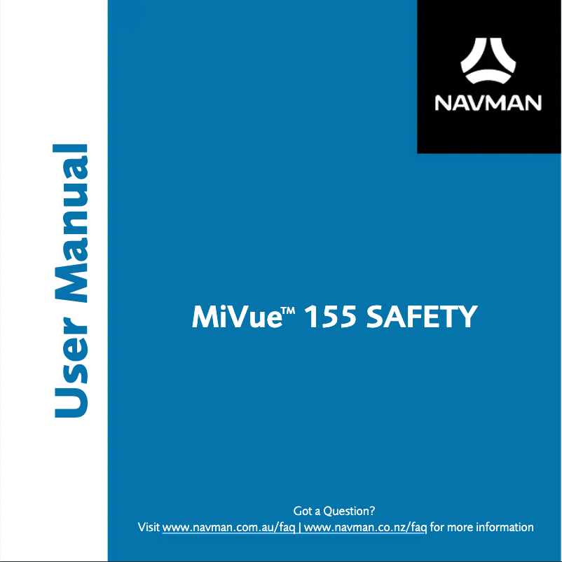 Page 1 de la notice Manuel utilisateur Navman MiVue 155 SAFETY