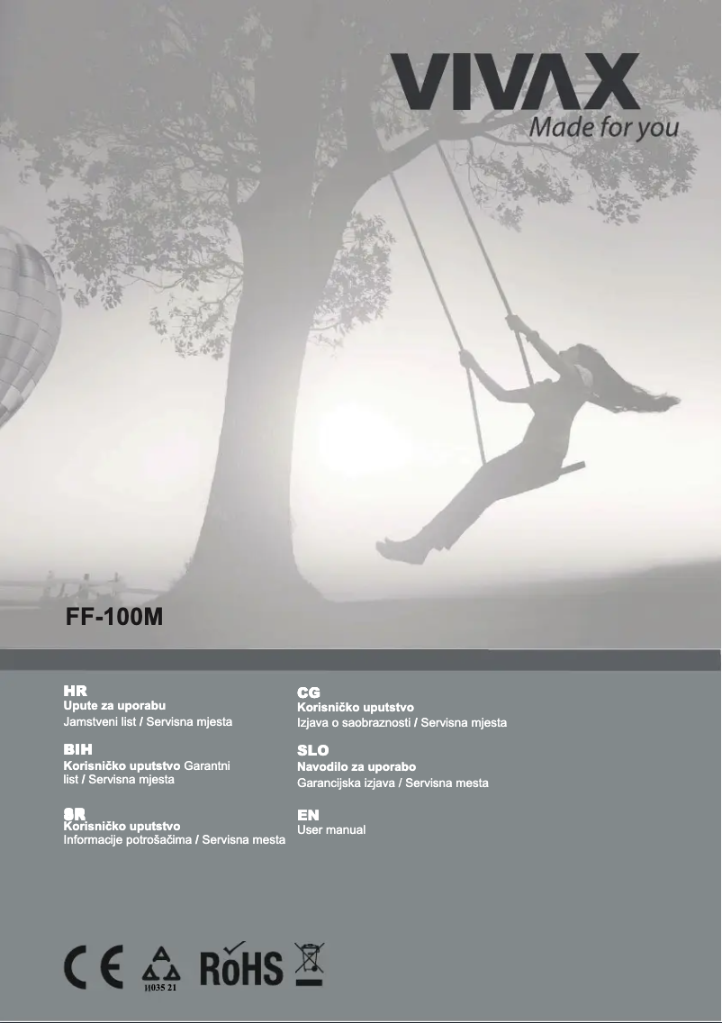 Page n°1 - Manuel utilisateur Vivax FF-100M