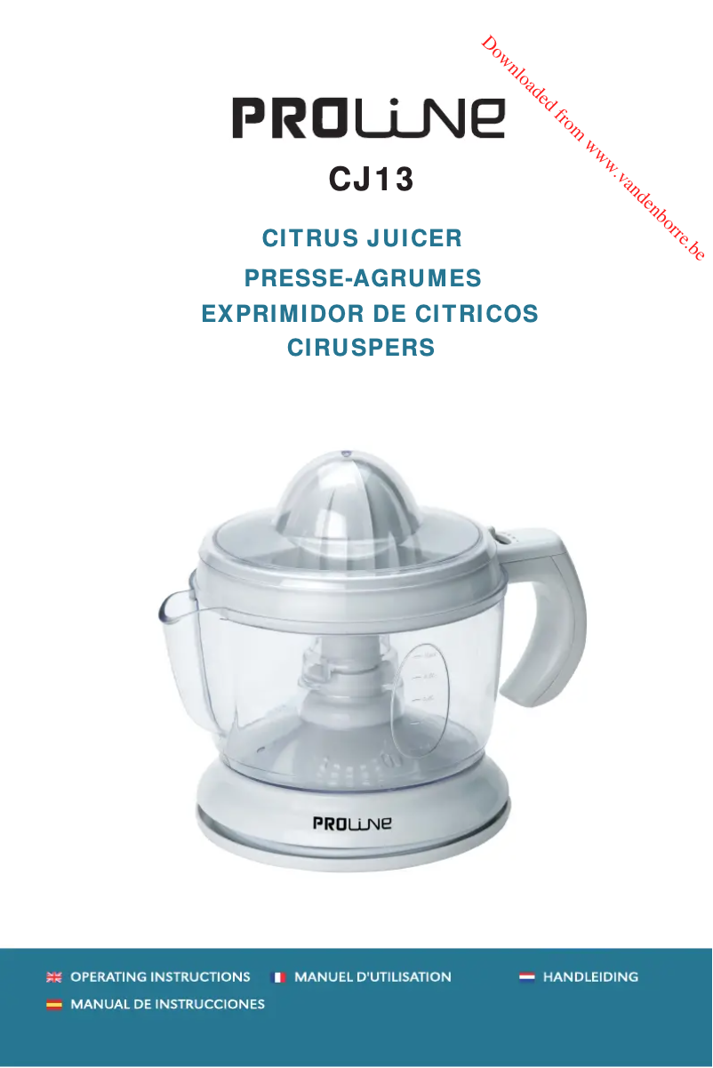 Page 1 de la notice Manuel utilisateur Proline CJ13