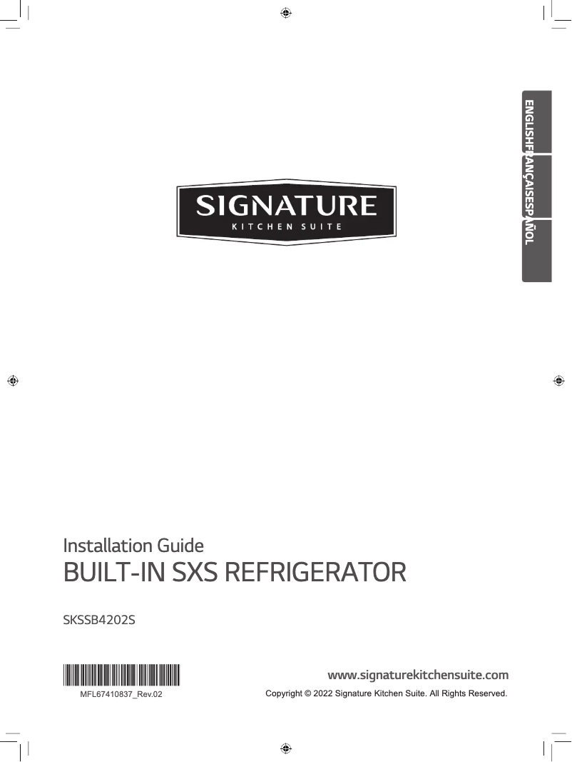 Page 1 de la notice Guide d'installation Signature SKSSB4202S