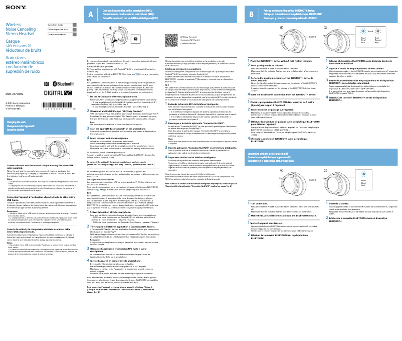 Page n°1 - Guide d'installation Sony MDR-ZX770BN