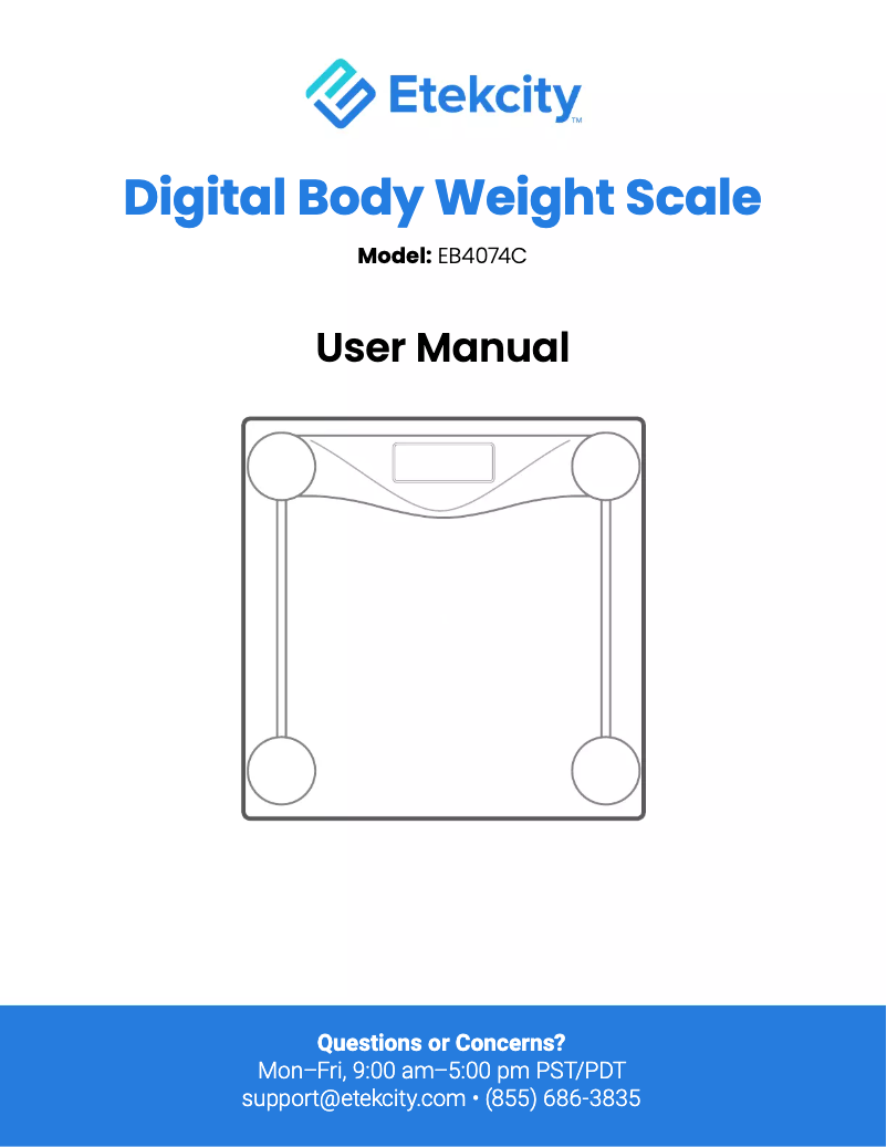 Página 1 del manual Manual de usuario Etekcity EB4074C