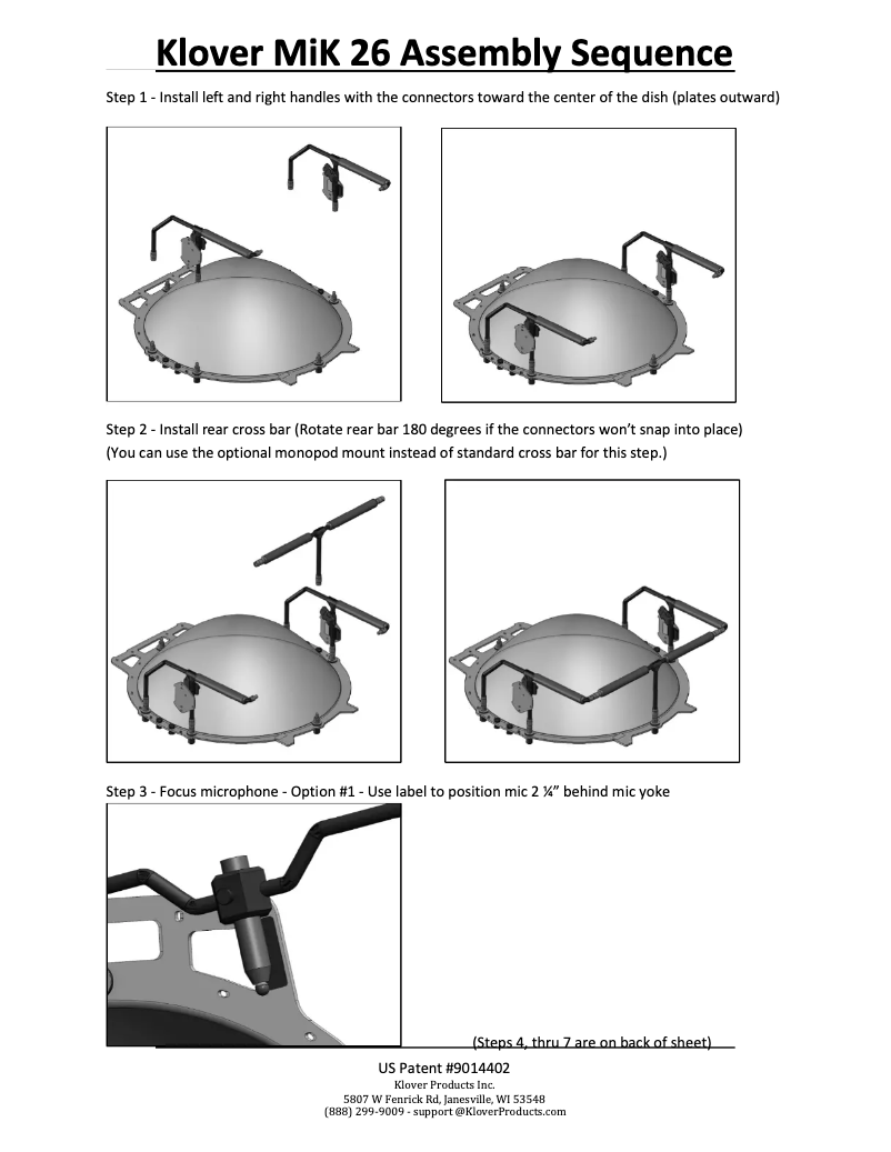 Page 1 de la notice Manuel utilisateur Klover MiK 26