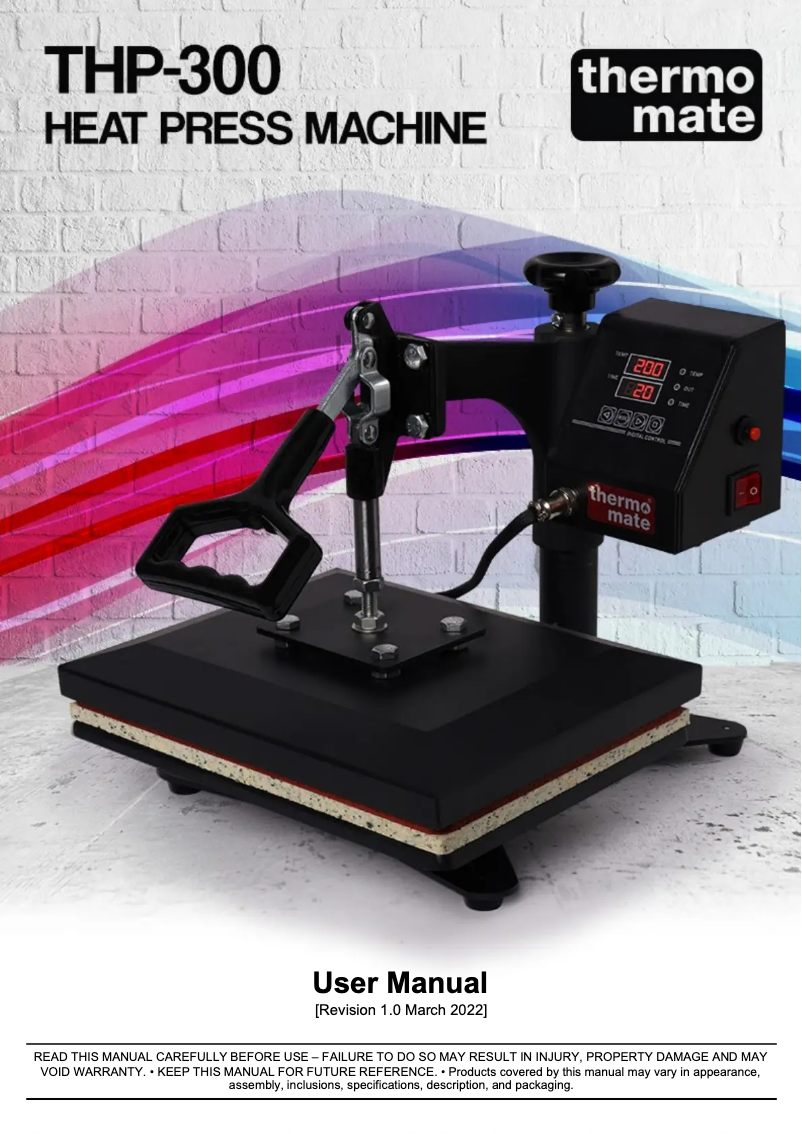 Page 1 de la notice Manuel utilisateur Thermomate THP-300