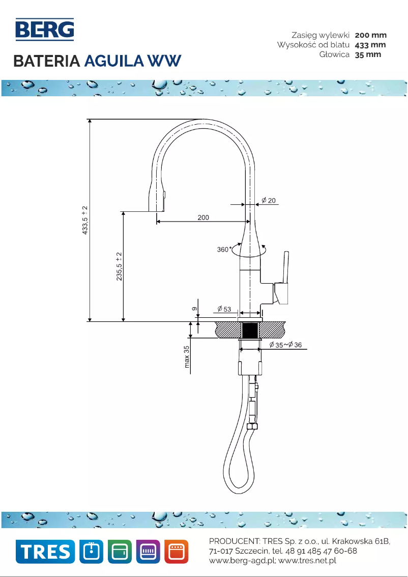 Image de la première page du manuel de l'appareil Aguila WW