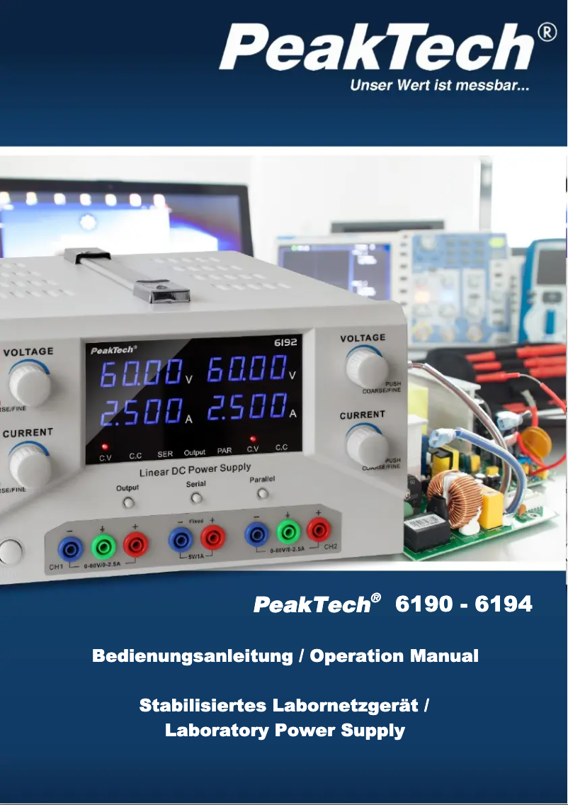 Page 1 de la notice Manuel utilisateur PeakTech 6194