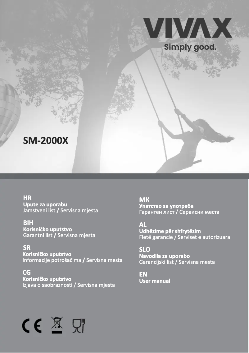 Page 1 de la notice Manuel utilisateur Vivax SM-2000X