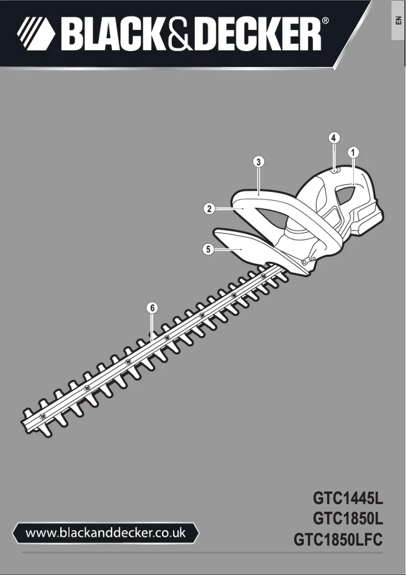 Page 1 de la notice Manuel utilisateur Black & Decker GTC1850L