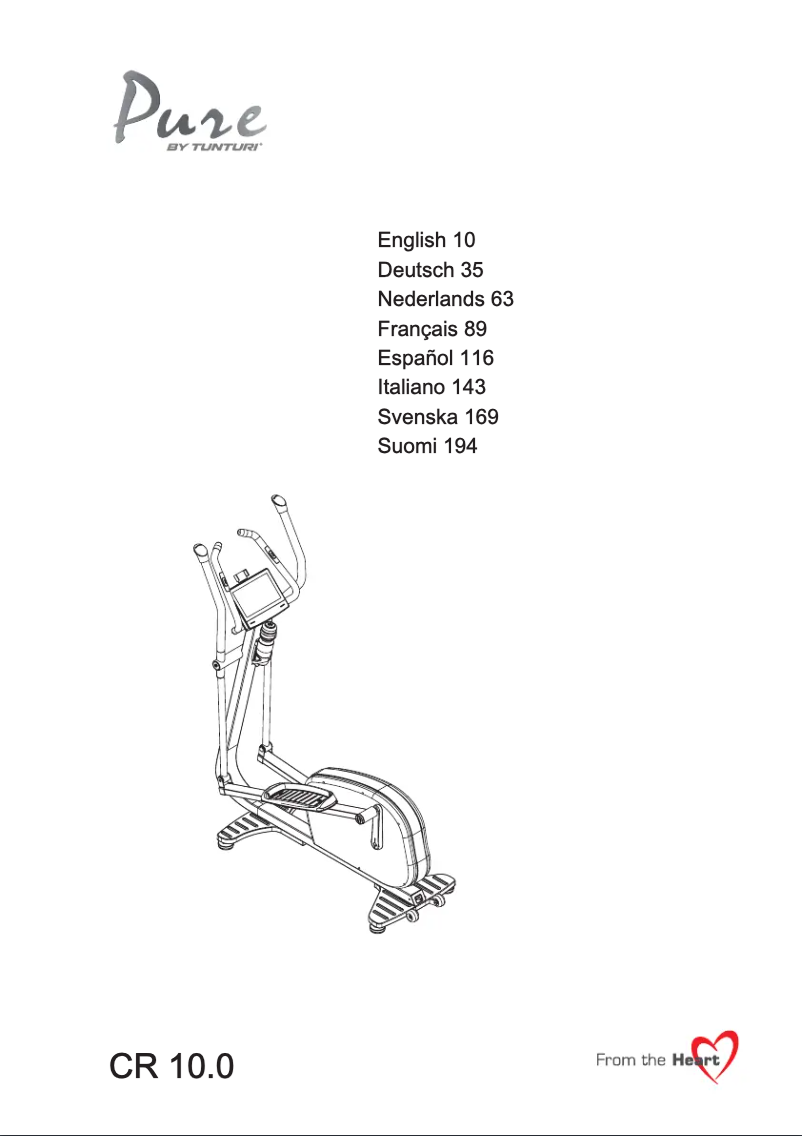 Image de la première page du manuel de l'appareil Pure Cross R10.0