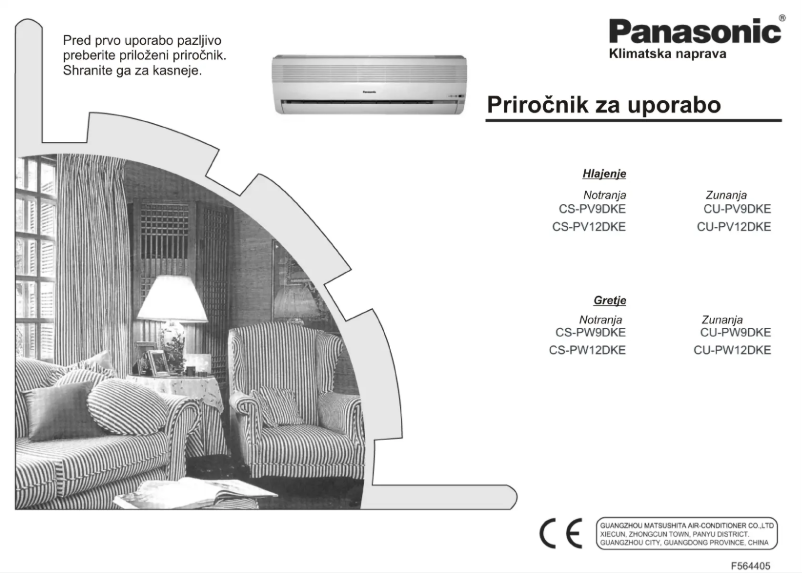 Page n°1 - Manuel utilisateur Panasonic CU-PW9DKE