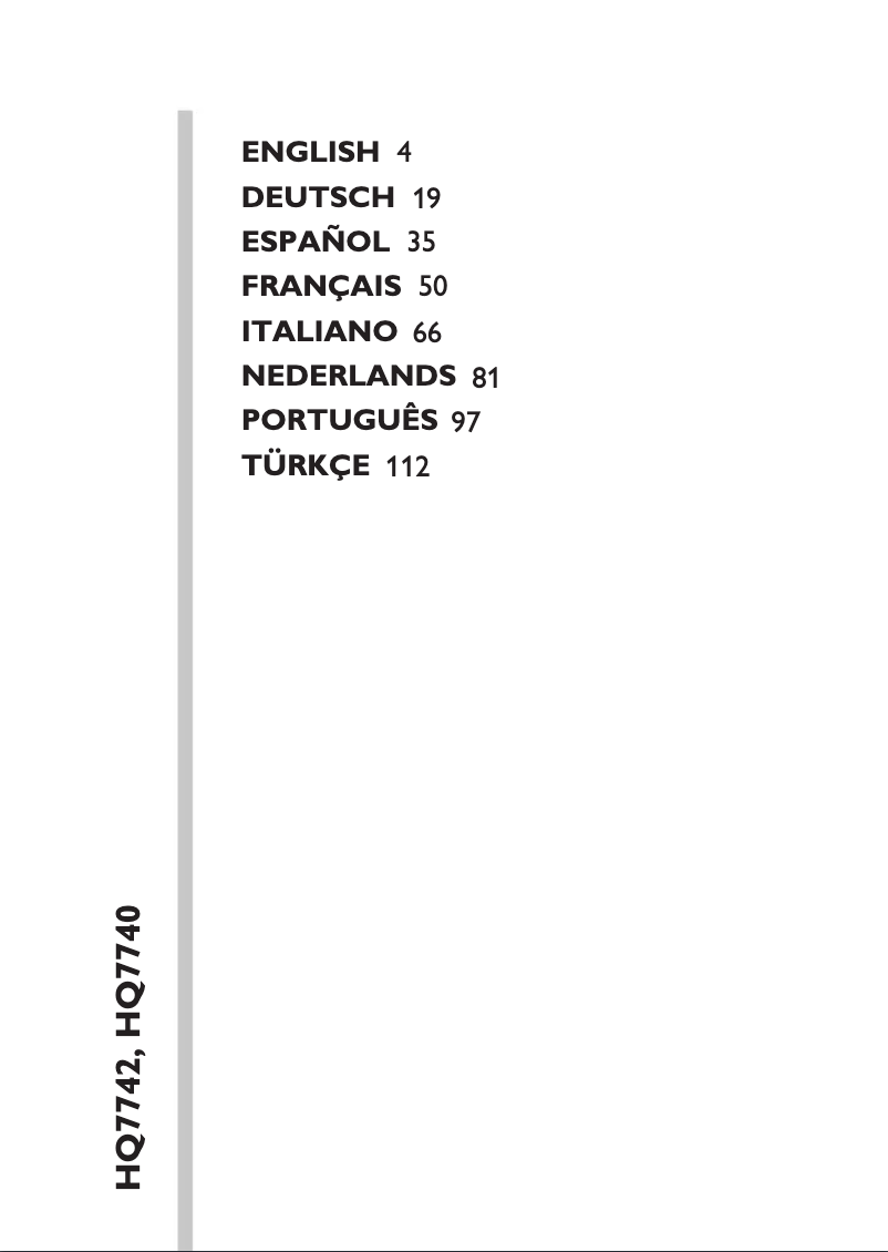 Page 1 de la notice Manuel utilisateur Philips Coolskin HQ7742