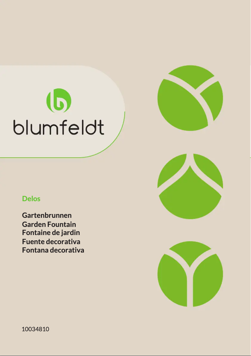 Page 1 de la notice Manuel utilisateur Blumfeldt Delos